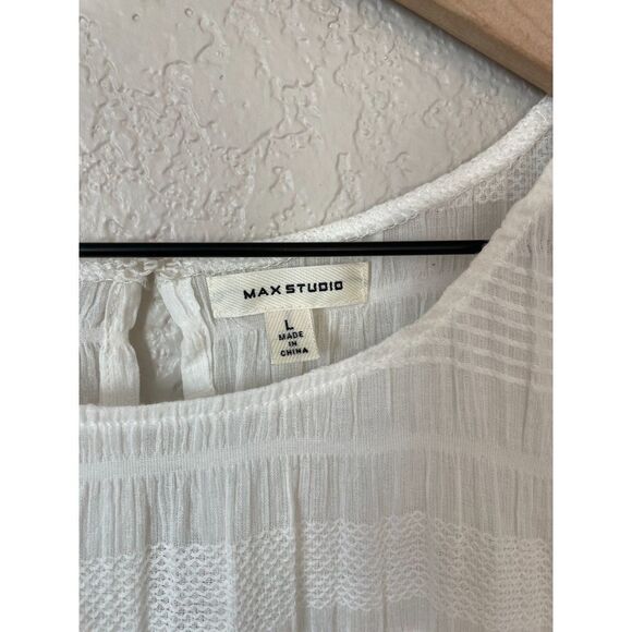 Max Studio Size Large Sleeveless White Maxi Dress - Picture 3 of 8